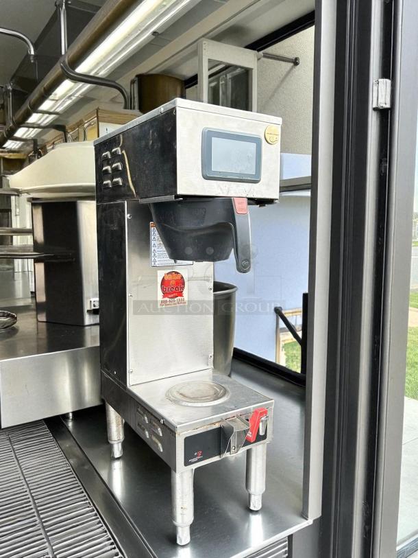 Curtis G4GEMS63A1000 coffee brewer, stainless steel, 1.5 gal capacity, tested, great condition, with control panel and dispenser.