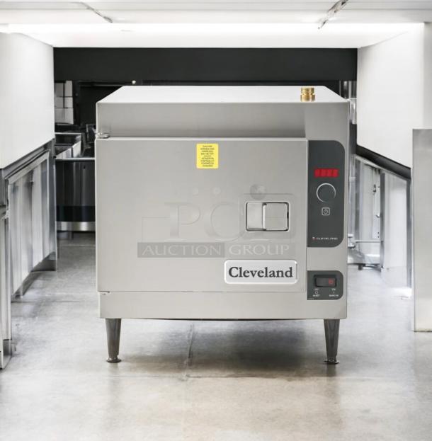 Cleveland 21CET8 Electric Countertop Convection Steamer, pristine condition, 208/240V, fully tested, visible control panel.