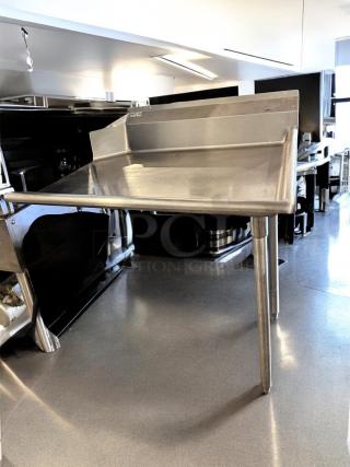 Allstrong stainless steel work table, 37"W x 30"D x 36"H, excellent condition, heavy-duty, tested, ideal for kitchens.