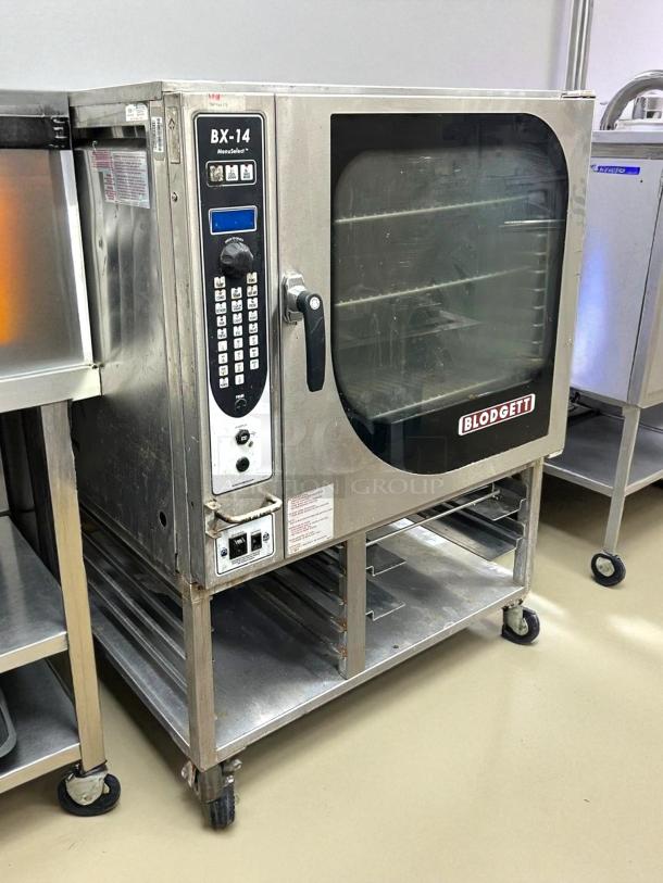 Blodgett BCX-14E SGL electric combi oven & steamer, tested, working, semi-auto delimer, visible control panel, and brand logo.