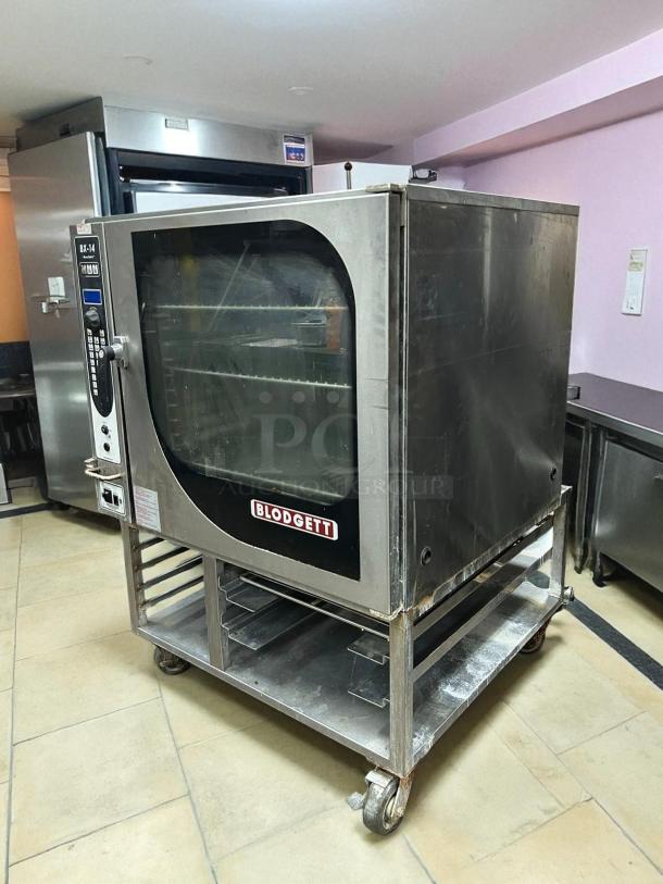 Blodgett BCX-14E electric combi oven and steamer, full size, tested working, with semi-auto delimer, visible Blodgett branding.