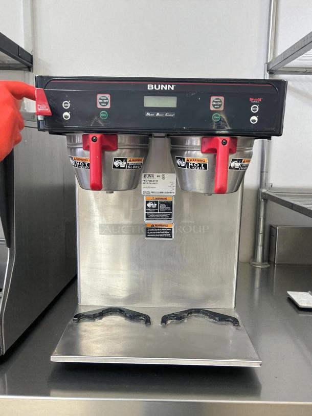 BUNN ICB Infusion Series Twin Soft Heat Coffee Brewer, great condition, stainless steel, tested working, multiple settings.