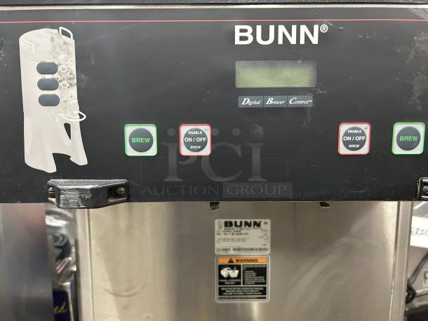 Bunn TF DBC BrewWise ThermoFresh Dual Brewer, stainless steel, tested and working, visible control panel and labels.
