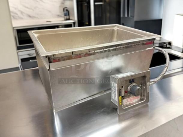 Wells Drop-In Food Warmer, 22x14", 115V, stainless steel, excellent condition, tested, working, labeled control box.