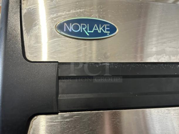 Norlake NLF23-S AdvantEDGE 28" reach-in freezer, stainless steel, tested and working, 23 Cu. Ft., visible branding.