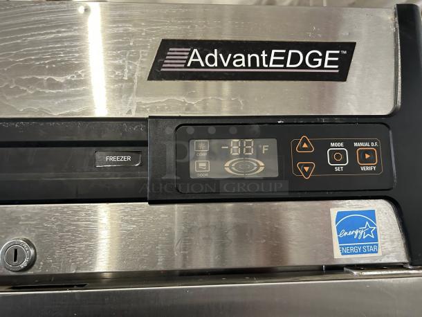 Norlake NLF23-S AdvantEDGE 28" reach-in solid door freezer with digital display, Energy Star label, tested and working.