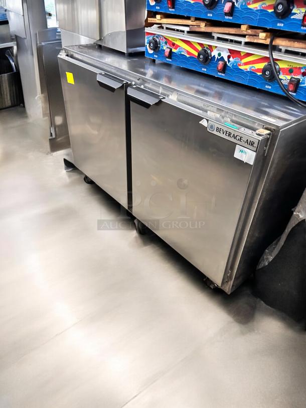 Beverage-Air UCR48A-23 undercounter refrigerator with 2 solid doors, excellent condition, fully tested, 115V.