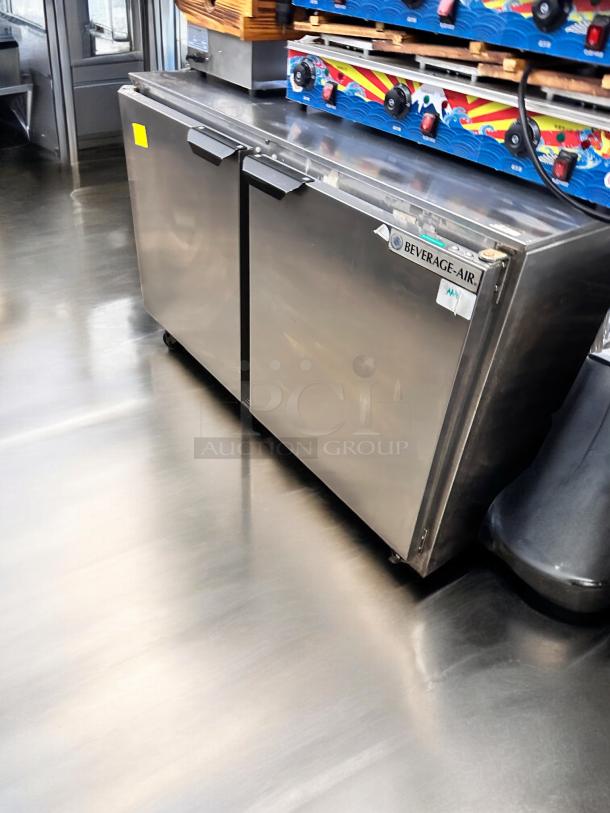 Beverage-Air UCR48A-23 undercounter refrigerator, outstanding condition, 2 solid doors, 115V, fully tested, working.
