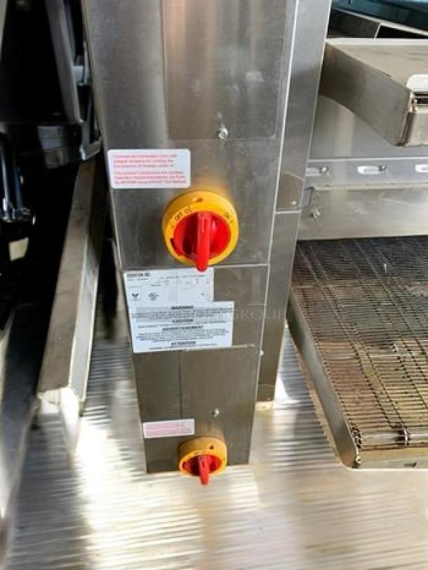 Ovention C2000P-M Precision Conveyor Oven, silver finish, superb condition, 208/240V, visible control knobs, and labels.