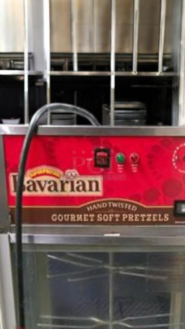 J&J Snack Foods JJ850 Bavarian Pretzel Warmer, pristine condition, red display, tested and working, 120V, USA-made.