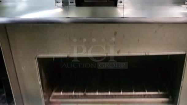 Prática Chef Express high-speed oven, 208/240V, in outstanding condition, fully tested and working, stainless steel finish.