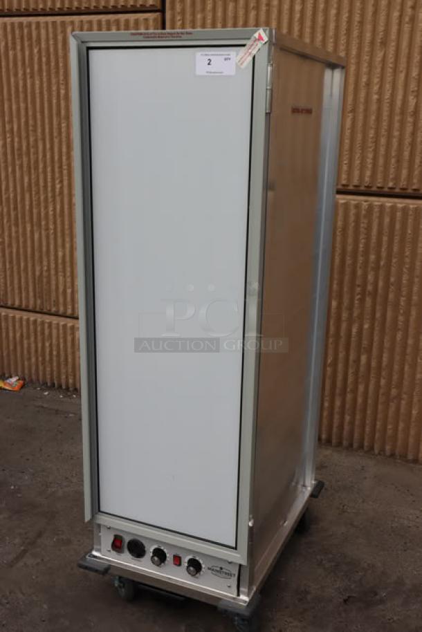 MainStreet Equipment CHP-1836U heated cabinet, full size, non-insulated, clear door, scratch-n-dent condition, 120V.