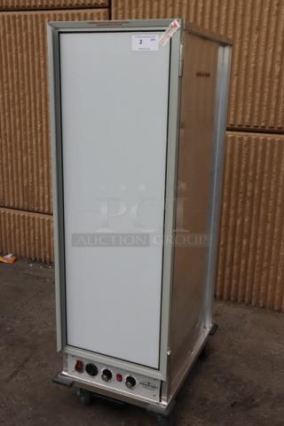 MainStreet Equipment CHP-1836U heated cabinet, full size, non-insulated, clear door, scratch-n-dent condition, 120V.
