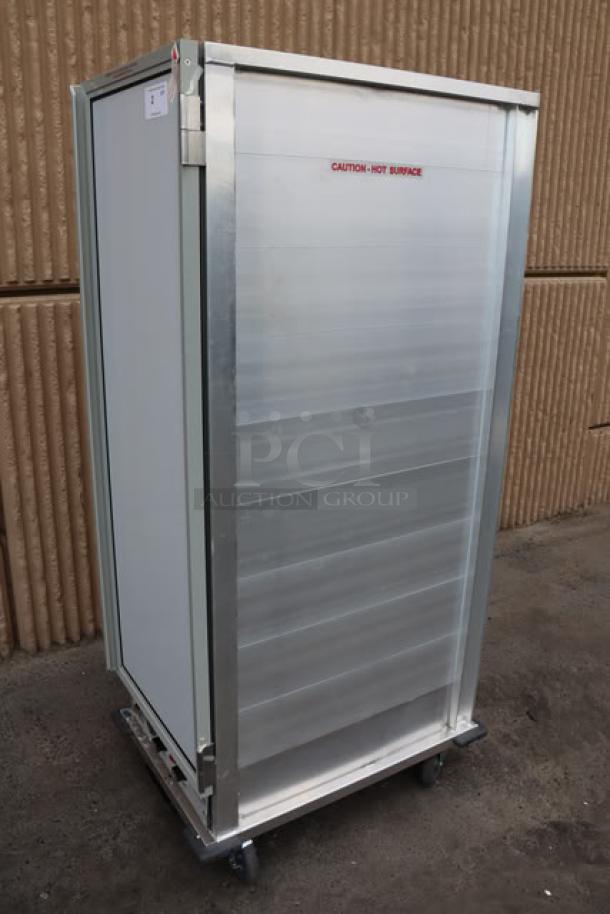BRAND NEW MainStreet Equipment CHP-1836U heated holding cabinet, clear door, caution label, on casters, 120V, S/N: 20250103546.