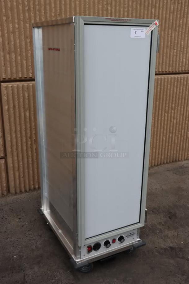 Brand new MainStreet Equipment CHP-1836U full-size heated holding/proofing cabinet, clear door, scratch-n-dent condition.