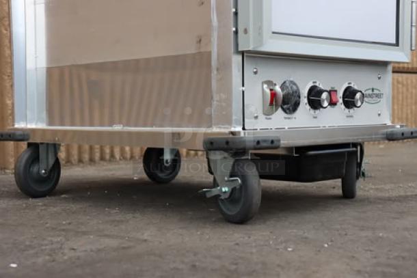 MainStreet Equipment CHP-1836U heated holding cabinet, scratch-n-dent, full size, clear door, 120V, on casters.