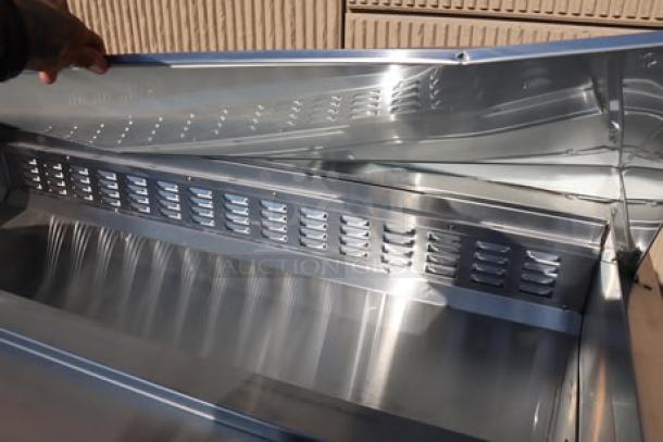 Brand new Avantco APT-60M-HC 60" 2-door mega top refrigerated sandwich prep table, stainless steel interior, 115V.