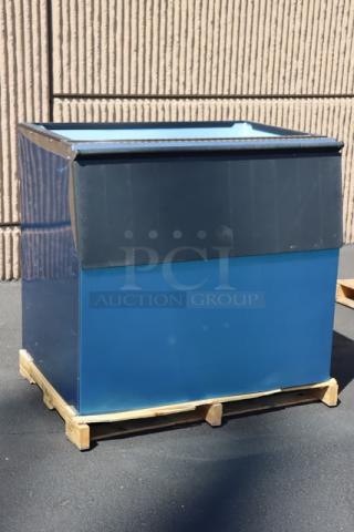 Brand new 2025 Hoshizaki B-700SF ice storage bin, 44", stainless steel, 700 lb capacity, minor scratches/dents, on pallet.