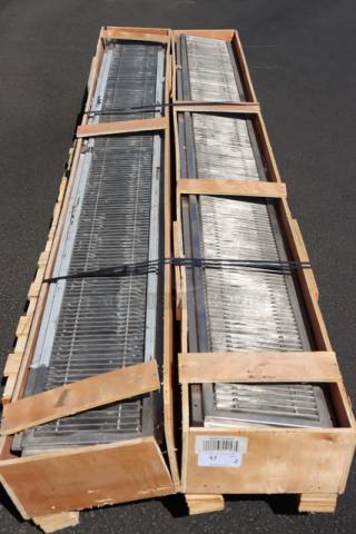 Regency 600FT12120SS 14-gauge stainless steel floor trough with grate, 12"x120", minor scratch-n-dent, new condition.