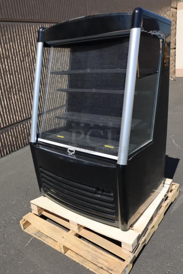 Brand new Avantco BMAC-36HC 36" black vertical air curtain merchandiser. Scratch-n-dent. 115V, 14.5A, 1 phase.