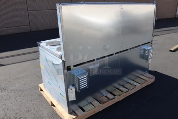 Brand new Imperial Range Pro Series IR-12-E 72" electric range with 12 round plates, 2 ovens, scratch-n-dent condition.