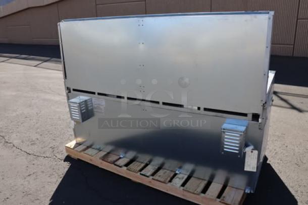 Brand new Imperial Range IR-12-E 72" electric range, 12 plates, 2 ovens, scratch-n-dent, S/N: 05114725, on pallet.