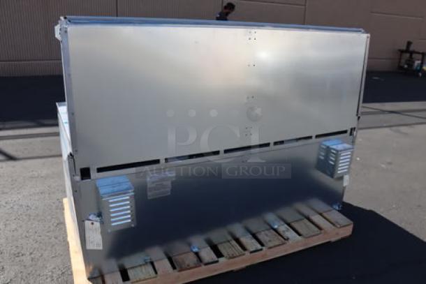 BRAND NEW SCRATCH-N-DENT Imperial Range Pro Series IR-12-E 72" Electric Range back view on pallet.
