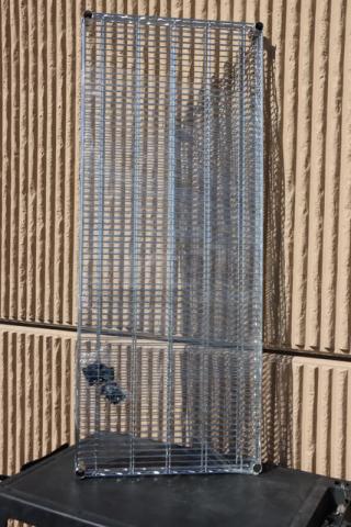 Regency 24"x60" chrome wire shelf, model 460EC2460, NSF certified. Minor scratching/denting. Includes mounting hardware.