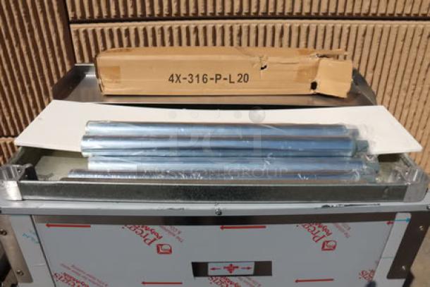 Advance Tabco SW-2E-120 Hot Food Table, brand new, sealed well. Includes box labeled 4X-316-P-L20. Scratch-n-dent condition.