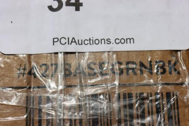 BRAND NEW SCRATCH-N-DENT Lancaster Table & Seating black granite umbrella base, model 427BASEGRNBK, 110 lb.