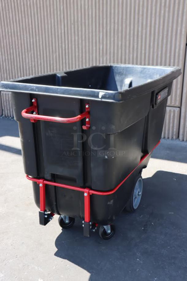 Rubbermaid® FG131600BLA BRUTE black tilt truck, 1.0 cubic yard, 2100 lb. capacity, serial 400011228378. Rugged condition.