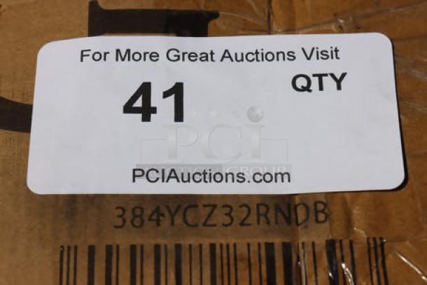 BRAND NEW Lancaster 32" Round Granite White Bar Height Folding Table, Sage Gray Legs, Model 384YCZ32RNDB, damaged box.