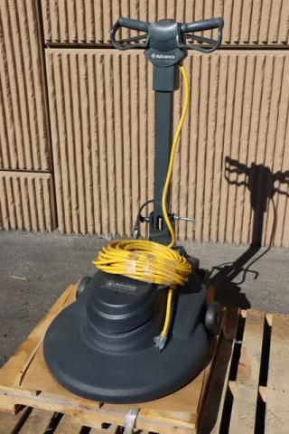 BRAND NEW SCRATCH-N-DENT Advance Advolution 20XP 01520A 20" floor burnisher. Features 2,000 RPM, 1 1/2 hp. Missing packaging and pads.
