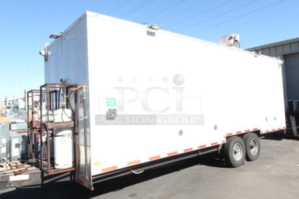 NEW 24' Cruising Kitchens food trailer; wireless cameras, air conditioning, propane tanks, LED lights, stainless interior.