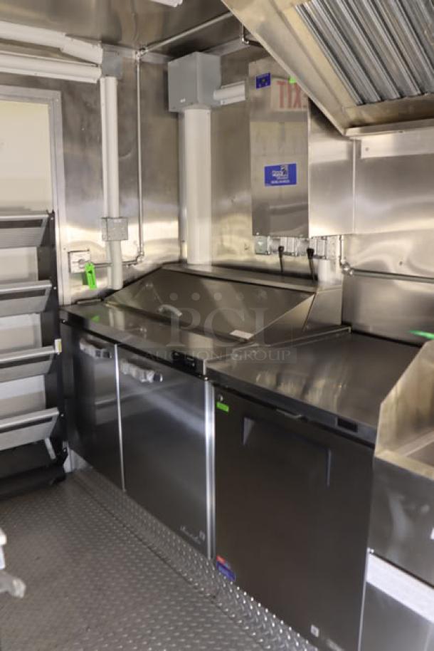 New Cruising Kitchens 24' food trailer, fully equipped, stainless steel interior, rooftop AC, wireless cameras, LED flood lights.