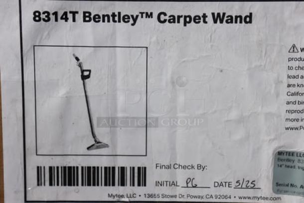 BRAND NEW Mytee 8314T Bentley 14" Titanium Carpet Wand, 5-Jet, 1200 PSI, 2" tube. Serial: AC14T05250685.