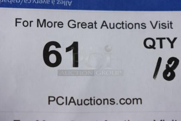 BRAND NEW! Lavex 4" x 4" corrosive gloss labels, 500 per roll, 18 rolls total. Model SHIP4X4CC, 18x your bid.