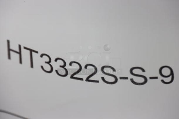 Alt text: Sinber HT3322S-S-9 model marking on 18 gauge stainless steel kitchen sink.