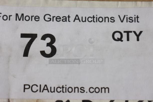 Alt text: Auction label for Steelton 465C1836KE5, 5-shelf kit, NSF Chrome, 18" x 36", with "73 QTY" and "PCIAuctions.com".