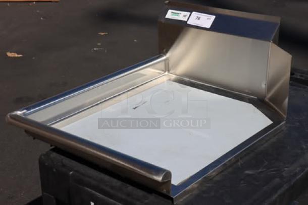 Regency 600CDT24L 16 Gauge Clean Dish Table with left drainboard, brand new, unboxed, stainless steel finish.