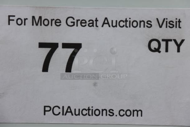 Tag with auction site details: "77 QTY, PCIauctions.com."