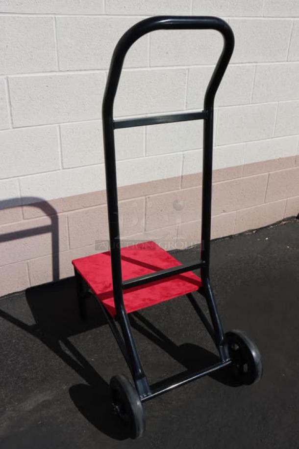 Brand new Flash Furniture FD-STK-DOLLY-GG stacking chair dolly, red base, two wheels, no original packaging, 4x your bid.