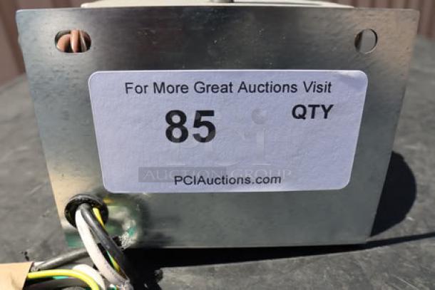 BRAND NEW Manitowoc Ice 7629413 Fan Motor, Magnetek 208-230V, slight bend in mounting bracket, visible auction label.