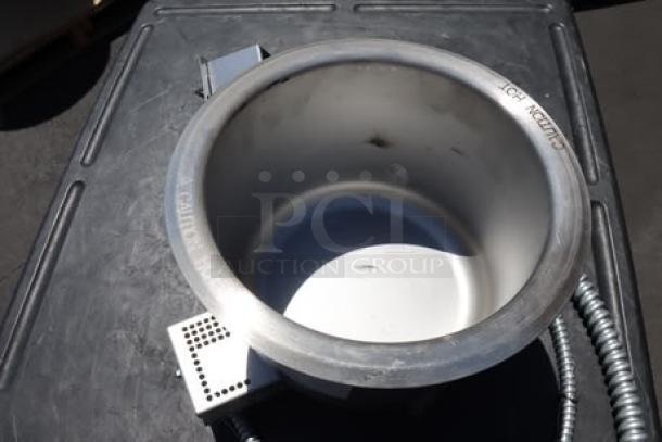 Hatco HWB-7QT 7 Qt. Single Drop In Round Heated Soup Well, brand new, stainless steel, S/N: 5600222503, out of packaging.