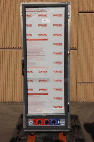 Brand new Metro C519-CFC-4 uninsulated holding/proofing cabinet with clear door, commercial casters, 120V, 2000W.