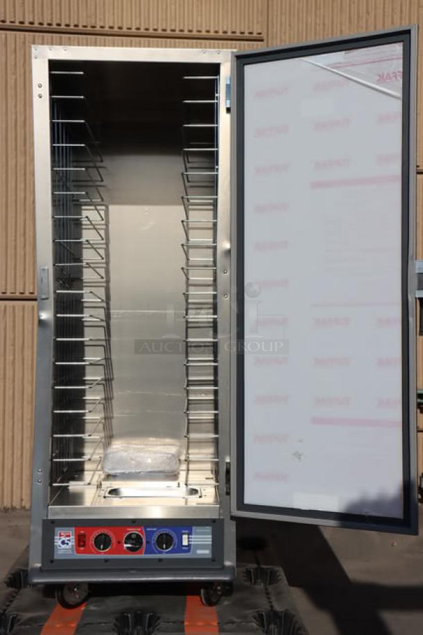 Metro C519-CFC-4 holding/proofing cabinet; full-size, uninsulated, clear door, on commercial casters; brand new condition.