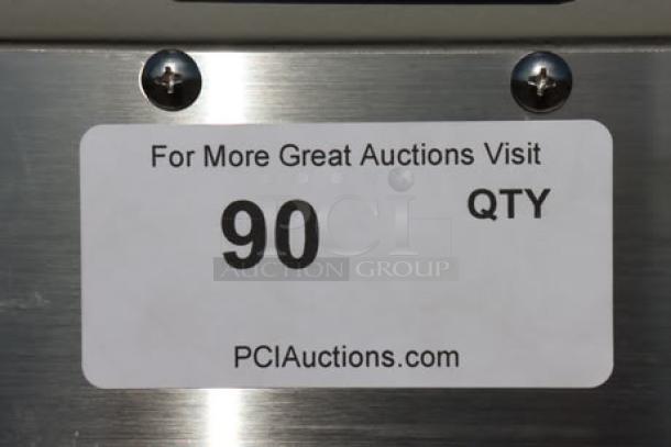 Brand new Globe SP30P 30 Qt. planetary floor mixer with guard, standard accessories; minor scratches/dents visible.