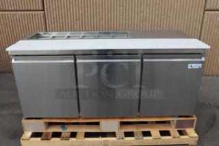 Avantco SS-PT-71-12-HC 70" 3 Door Stainless Steel Refrigerated Sandwich Prep Table, new, no packaging, tested working.
