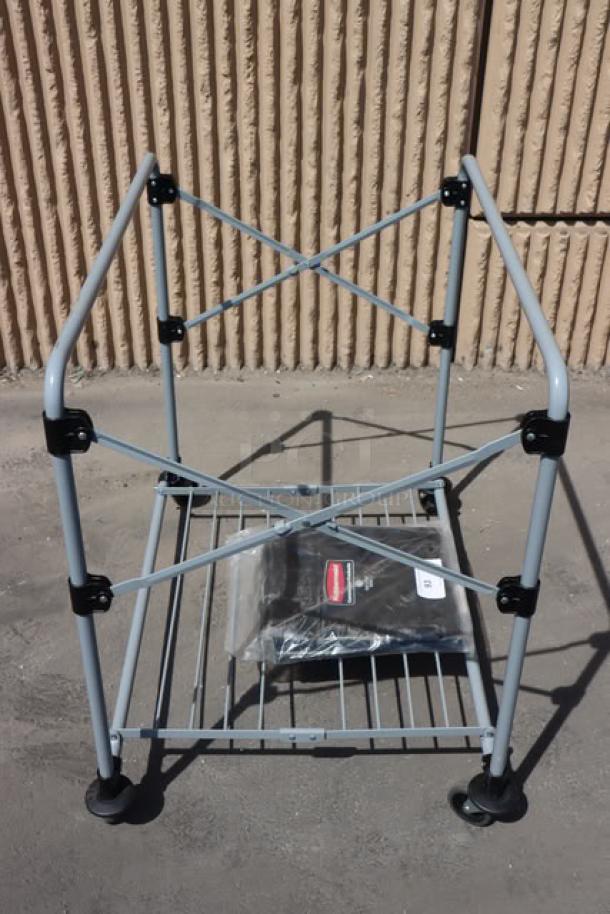 BRAND NEW Rubbermaid® 1881750 Laundry Cart, 8 Bushel Collapsible X-Cart, Vinyl Bag, Casters, Out of Packaging.