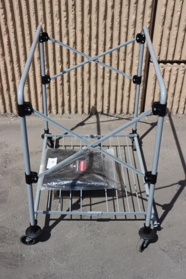 Brand new Rubbermaid® 1881750 8 Bushel Collapsible X-Cart with vinyl bag, on casters, model 6901881750.